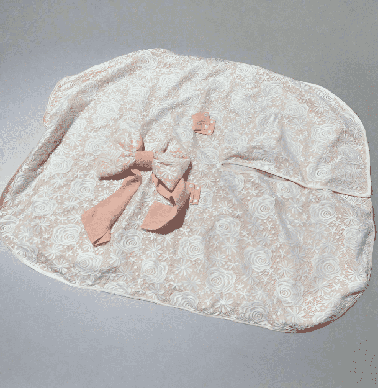 New Razee Baby Carseat Canopy Cover with Bow (Pink)