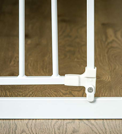 New Regalo Easy Step 36" Extra Tall Walk Thru Baby Gate (White) - Kidsy