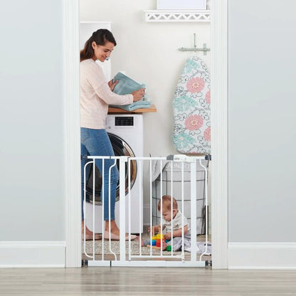 New Regalo Easy Step Baby Gate 38.5 in Extra Wide (White) - Kidsy