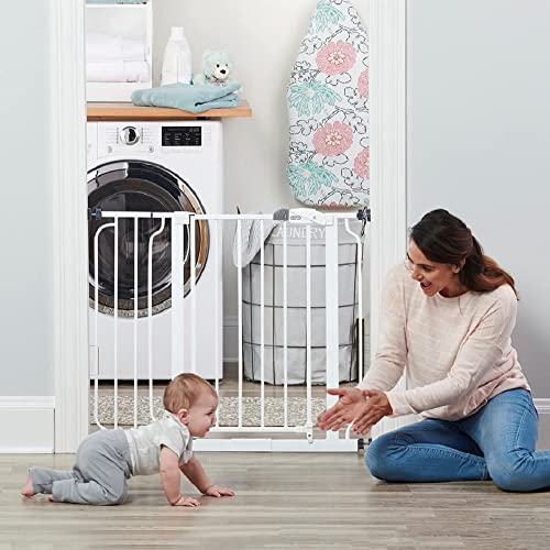 New Regalo Easy Step Baby Gate 38.5 in Extra Wide (White) - Kidsy