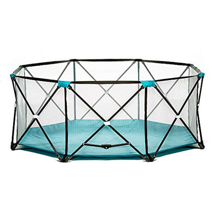 New Regalo My Play Deluxe Extra Large Portable Play Yard 8 - Panel (Teal) - Kidsy