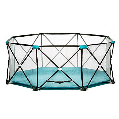 New Regalo My Play Deluxe Extra Large Portable Play Yard 8 - Panel (Teal) - Kidsy