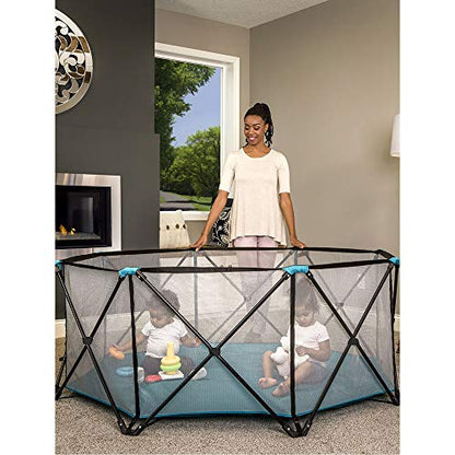 New Regalo My Play Deluxe Extra Large Portable Play Yard 8 - Panel (Teal) - Kidsy