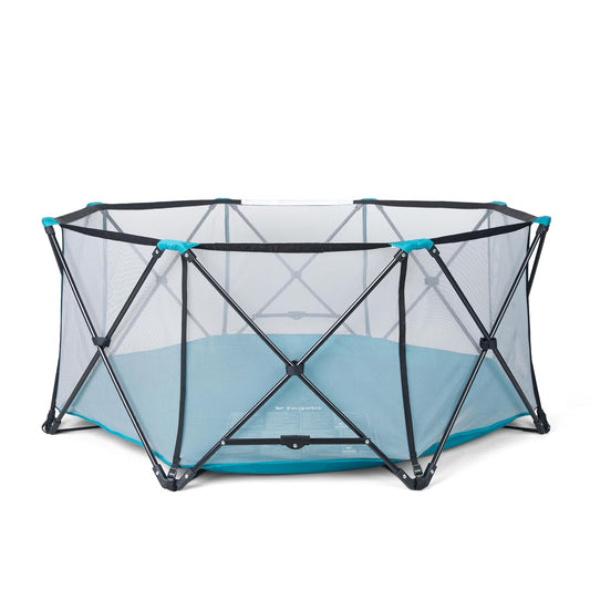 New Regalo Safety My Play Deluxe Extra Large Baby Playpen & Portable Play Yard (Aqua/Black) - Kidsy