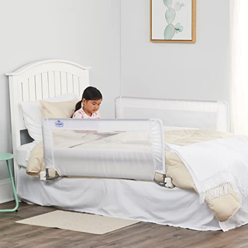 New Regalo Swing Down Double Sided Bed Rail Guard, 43 Inch, Pack of 2 (White)
