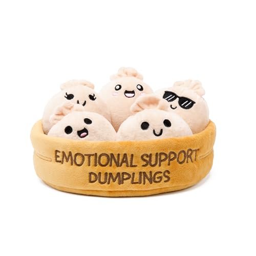 New Relatable Emotional Support Dumplings 5 Piece Plush Set (Beige) - Kidsy