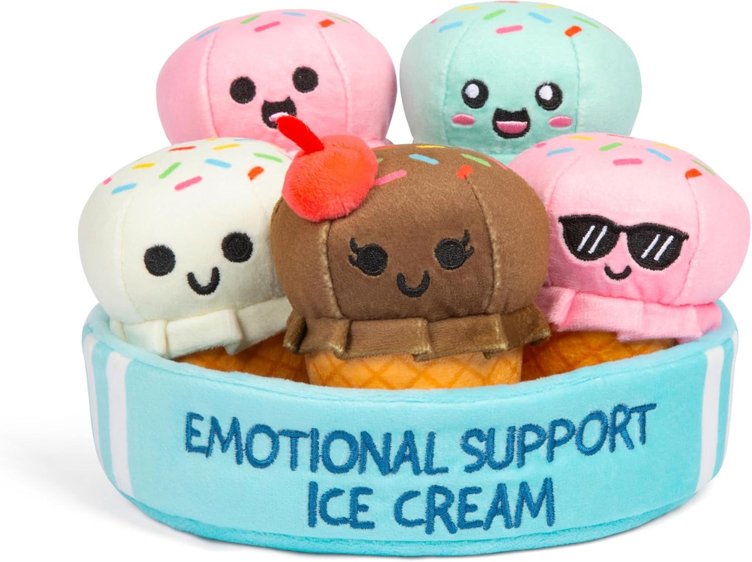 New Relatable Emotional Support Ice Cream Cones Plush Set (5 Pieces)