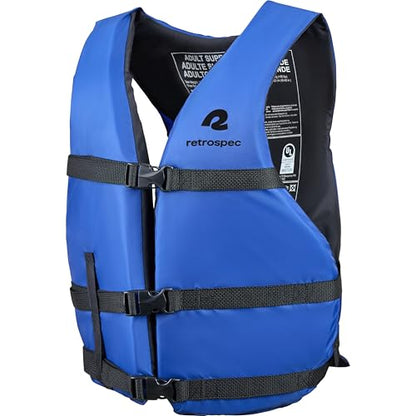 New Retrospec Bobbin' Life Jackets for Adults Lightweight, Durable Life Vests (Blue) - Kidsy