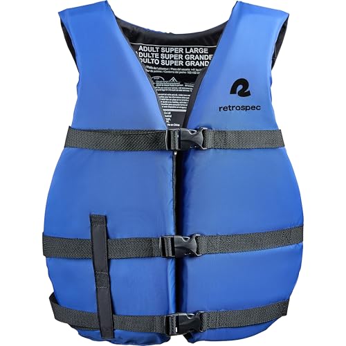 New Retrospec Bobbin' Life Jackets for Adults Lightweight, Durable Life Vests (Blue) - Kidsy