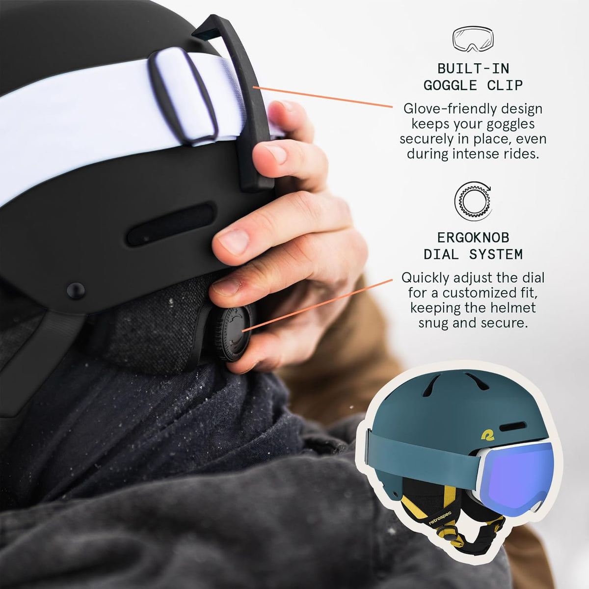 New Retrospec Comstock Adjustable Snow Ski and Snowboard Helmet - Kidsy