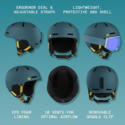 New Retrospec Comstock Adjustable Snow Ski and Snowboard Helmet - Kidsy