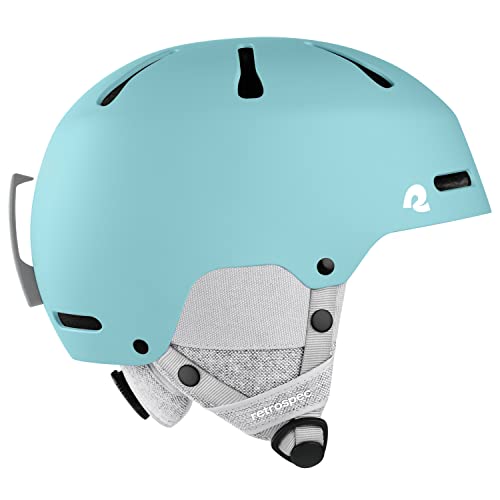 New Retrospec Comstock Ski & Snowboard Helmet - Youth (Matte Blue Ridge) - Kidsy