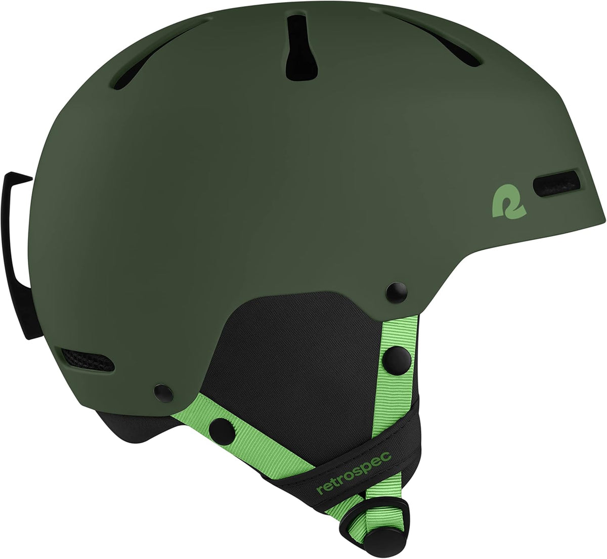 New Retrospec Comstock Youth Ski Helmet Adjustable Vented, 48–51 cm XS (Matte Forest) - Kidsy