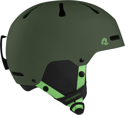 New Retrospec Comstock Youth Ski Helmet Adjustable Vented, 48–51 cm XS (Matte Forest) - Kidsy