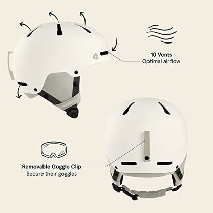 New Retrospec Comstock Youth Ski & Snowboard Helmet - Small (Matte Wonderland) - Kidsy