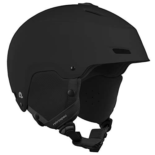 New Retrospec Zephyr Adjustable Ski & Snowboard Helmet - Small (Matte Black) - Kidsy