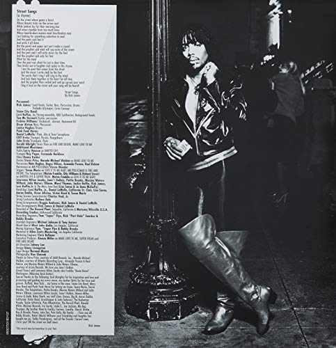New Rick James Street Songs Reissued Vinyl - Kidsy