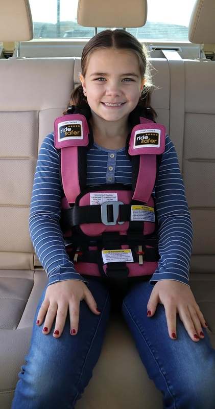 New RideSafer Portable Car Seat - Extra Small, 26.5–40lb (Pink) - Kidsy