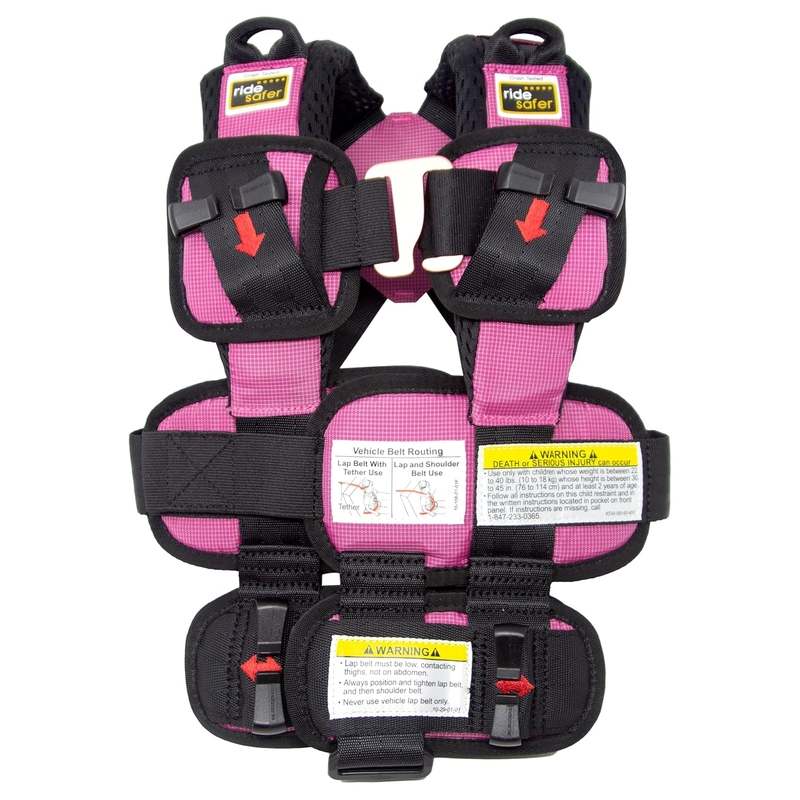 New RideSafer Portable Car Seat - Extra Small, 26.5–40lb (Pink) - Kidsy