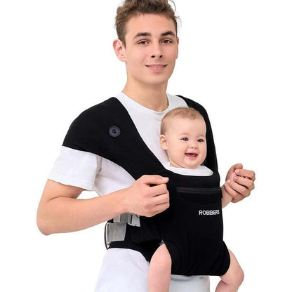 New ROBIBERS Baby Carrier Wrap 7–50 lbs (Black) - Kidsy