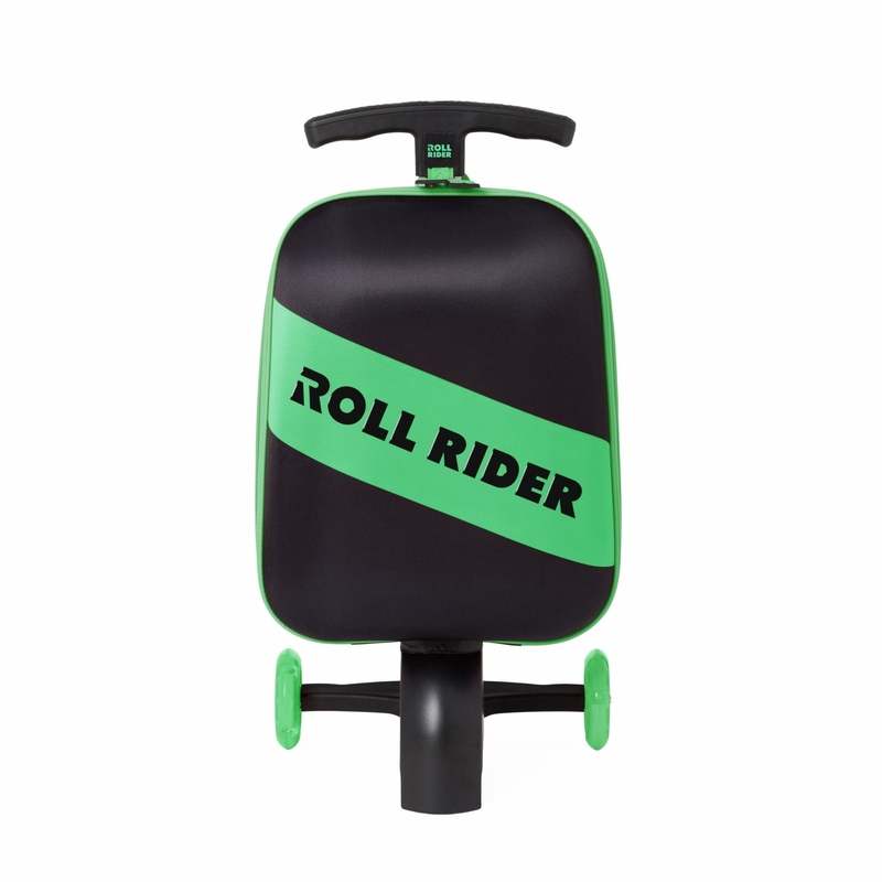 New Roll Rider Green Kids Scooter Suitcase - Kidsy