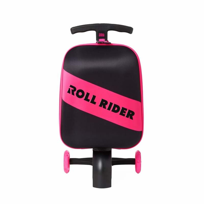 New Roll Rider Lightning Pink Kids Scooter Suitcase - Kidsy