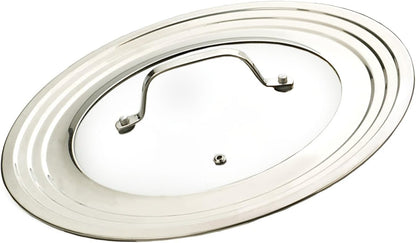 New RSVP Universal Tempered Glass Lid Insert (Stainless Steel) - Kidsy