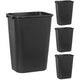 New Rubbermaid Trash Can – Plastic Resin, 10 Gal/41 Qt, 4 - Pack (Black) - Kidsy