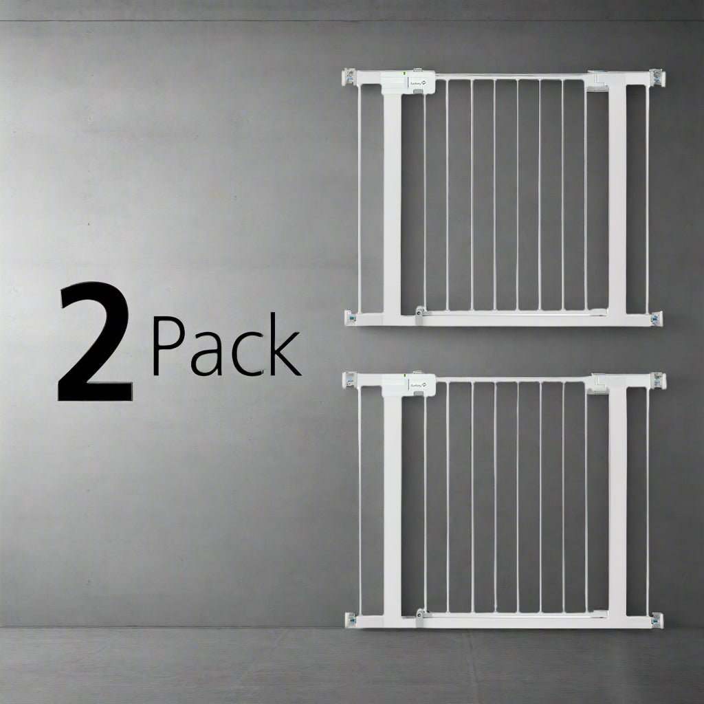 New Safety 1ˢᵗ Easy Install Walk - Thru Gate - Value 2 Pack (White) - Kidsy