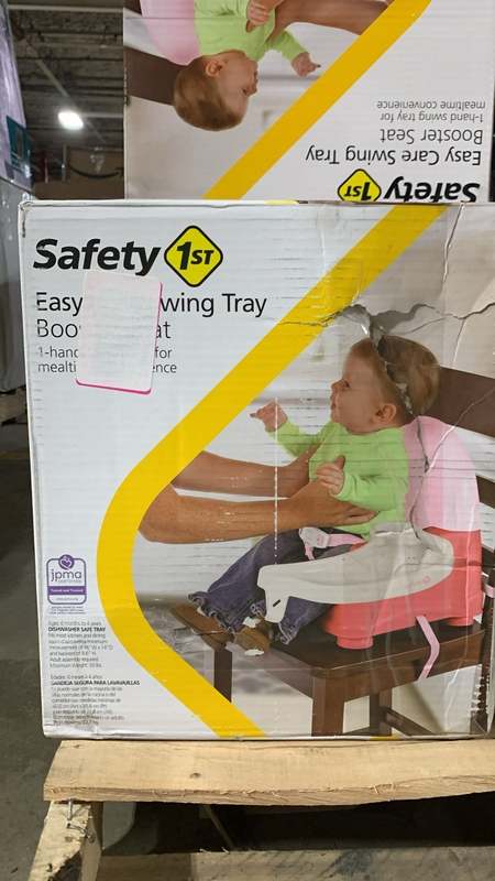 New Safety 1st Easy Care Swing Tray Feeding Booster (Coral Crush) - Kidsy