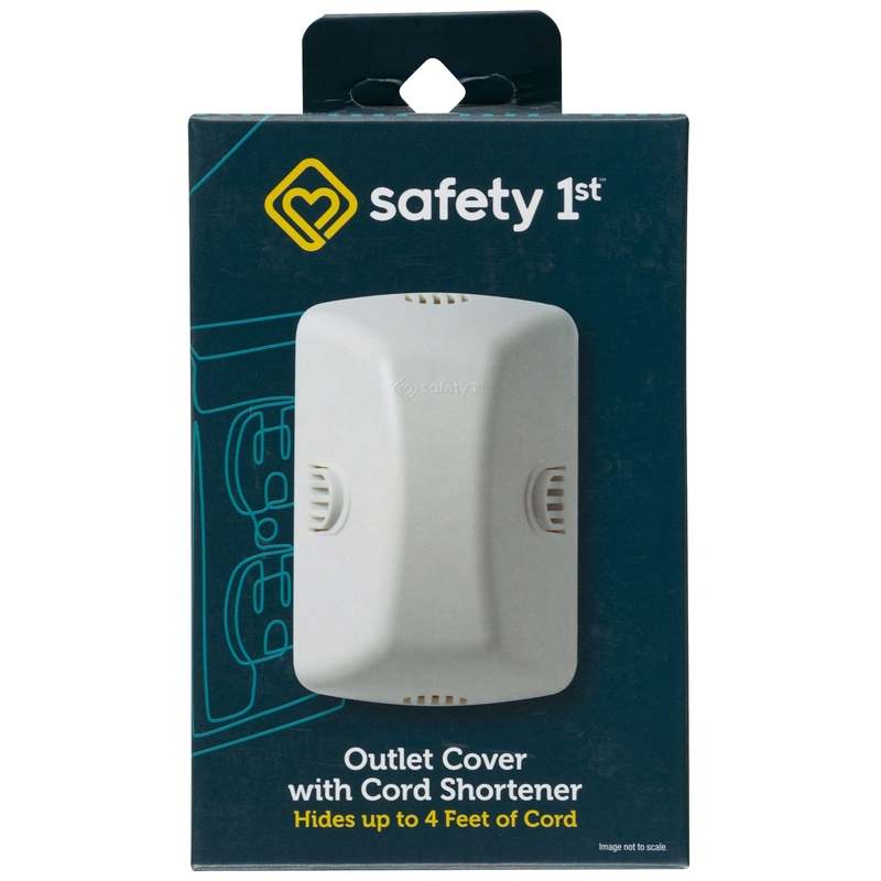 New Safety 1st Outlet Cover with Cord Shorterner (White) - Kidsy