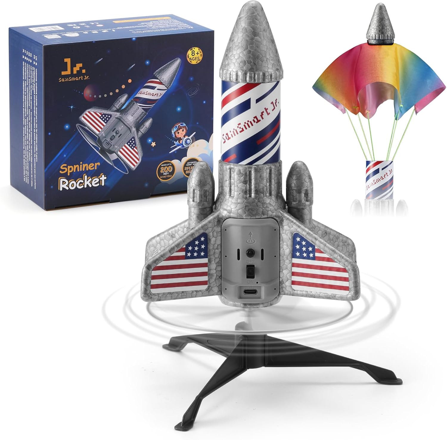 New SainSmart Jr. Motorized Rocket Launcher Toy (200 ft)