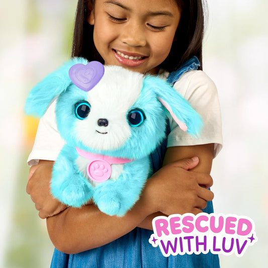 New Scruffaluvs Surprise Pet Plush with Carrier 8.7 - Inch (Blue) - Kidsy