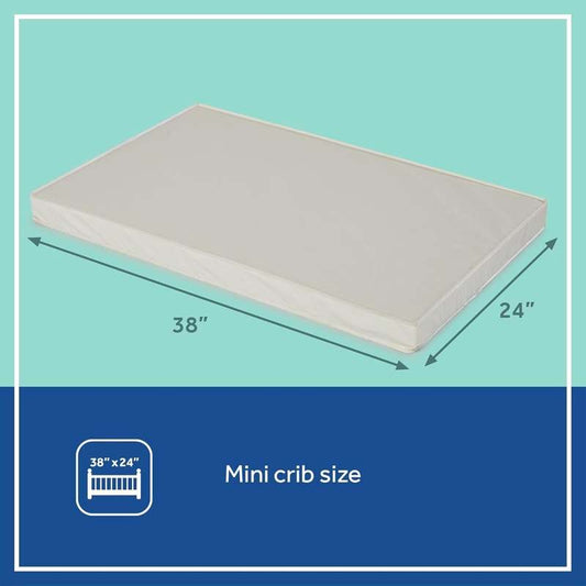 New Sealy Baby Antibacterial Waterproof Portable Mini Crib Mattress (Pearlized Radiance, Pearlized Radiance) - Kidsy