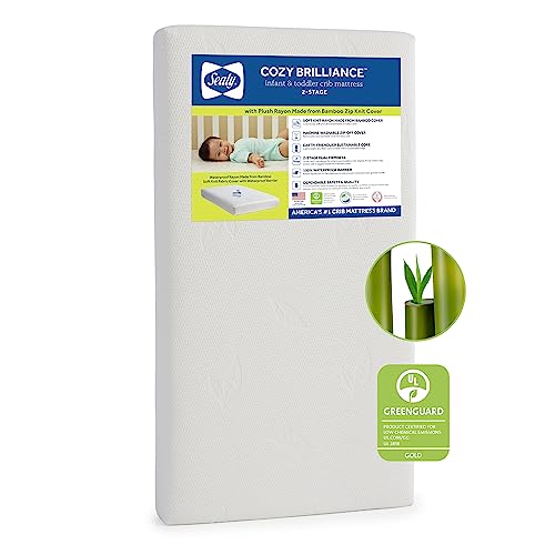 New Sealy Baby Cozy Brilliance 2 - Stage Crib Mattress (White) - Kidsy