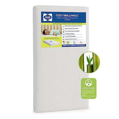 New Sealy Baby Cozy Brilliance 2 - Stage Crib Mattress (White) - Kidsy