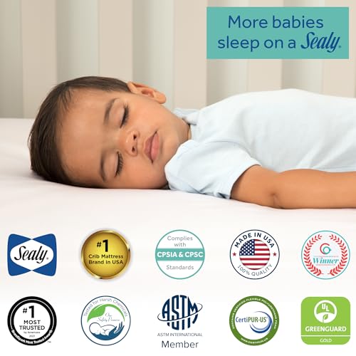 New Sealy Baby Posture Perfect Breathable Crib & Toddler Mattress, 52 x 28 Inches - Kidsy
