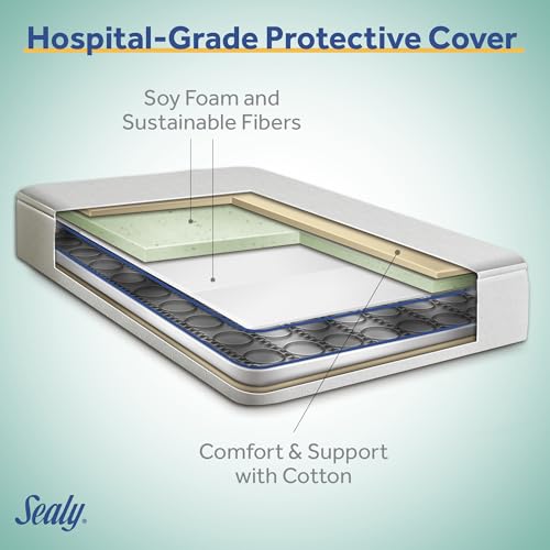 New Sealy Baby Posture Perfect Breathable Crib & Toddler Mattress, 52 x 28 Inches - Kidsy