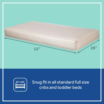 New Sealy Baby Posturepedic Grow Breathable 2 Stage Waterproof Crib Mattress (52"X28") - Kidsy