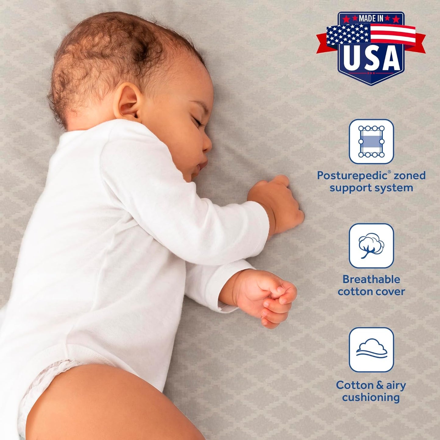 New Sealy Baby Posturepedic Grow Breathable 2 Stage Waterproof Crib Mattress (52"X28") - Kidsy