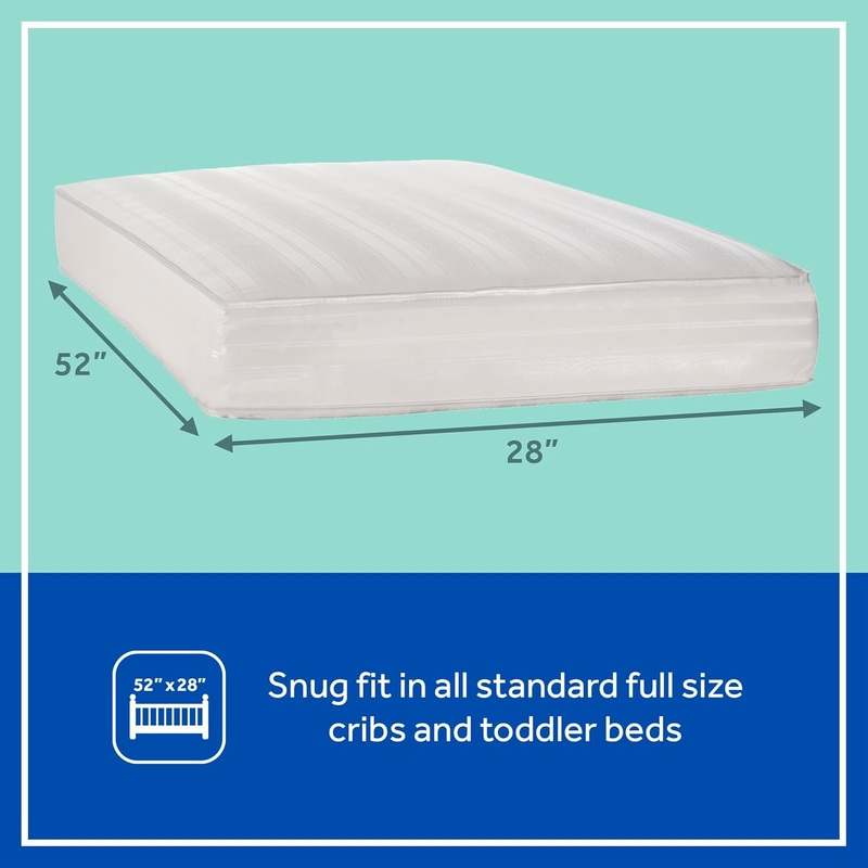 New Sealy Baby Soybean 2 Stage Crib Mattress plus Toddler Bed Fit (52X28") - Kidsy