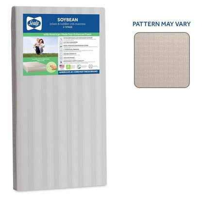 New Sealy Baby Soybean 2 Stage Crib Mattress plus Toddler Bed Fit (52X28") - Kidsy