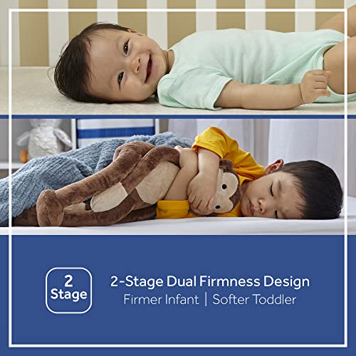 New Sealy Cozy Cool 2 - Stage Dual Firmness Waterproof Baby Crib Mattress & Toddler Bed Mattress - Kidsy