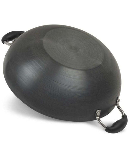 New Sedona Kitchen 12.5" Hard - Anodized Nonstick Wok with Lid (Black) - Kidsy