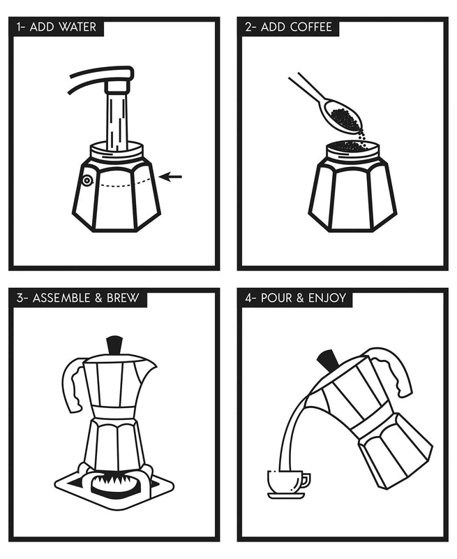 New Sedona Kitchen Aluminum 6 Cup Espresso Maker (White) - Kidsy