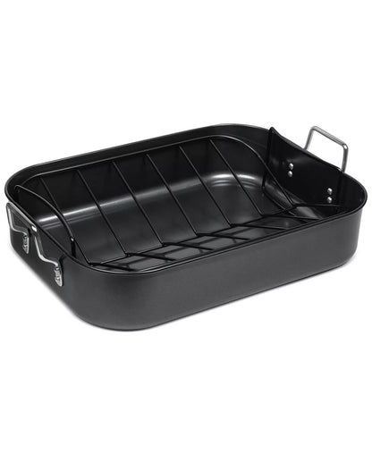 New Sedona Kitchen Carbon Steel Nonstick 21" Extra - Large Roaster with Rack - Kidsy
