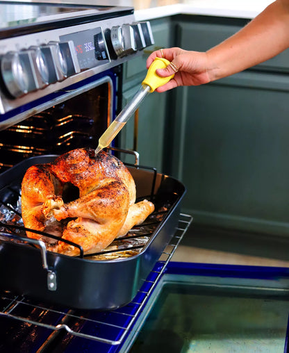 New Sedona Kitchen Carbon Steel Nonstick 21" Extra - Large Roaster with Rack - Kidsy