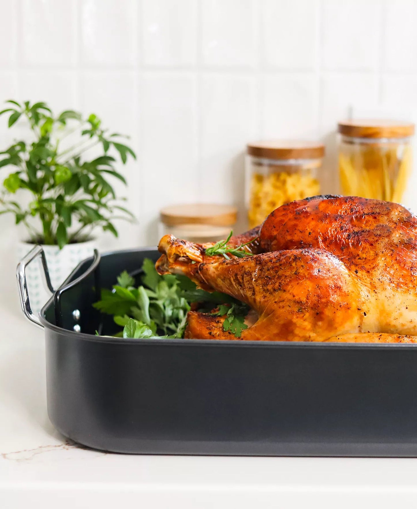 New Sedona Kitchen Carbon Steel Nonstick 21" Extra - Large Roaster with Rack - Kidsy