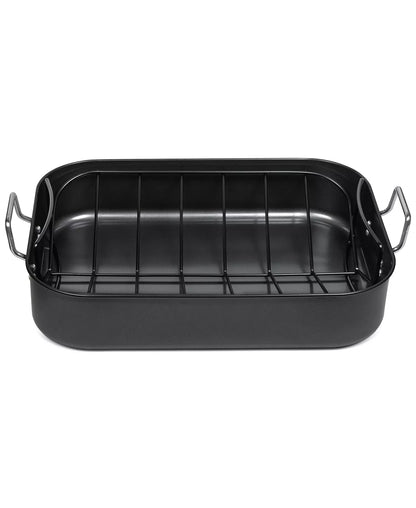 New Sedona Kitchen Carbon Steel Nonstick 21" Extra - Large Roaster with Rack - Kidsy