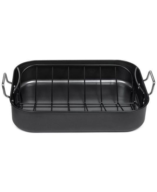 New Sedona Kitchen Carbon Steel Nonstick 21" Extra - Large Roaster with Rack - Kidsy